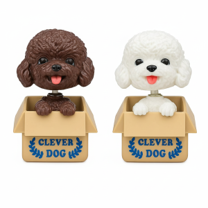 عروسک رو داشبورد طرح سگ باکس دار